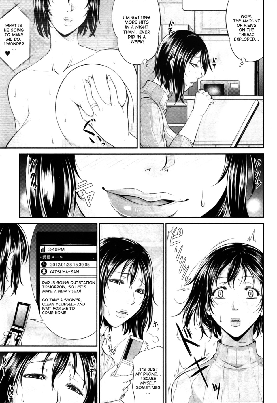 Hentai Manga Comic-Wagamama na Tarechichi-Chapter 2-Live Video Streaming Life With My Stepmom-13